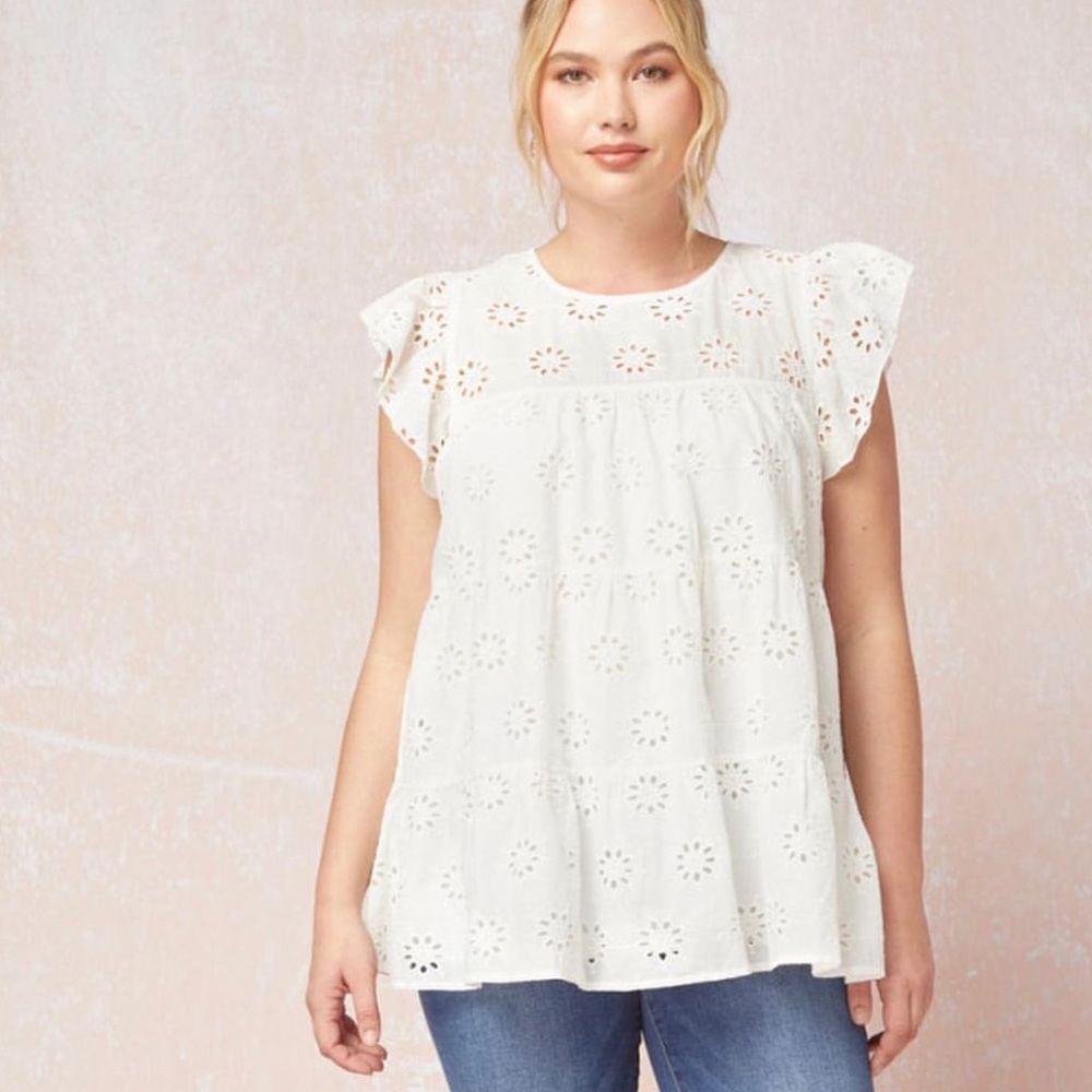 Flowers white shirt